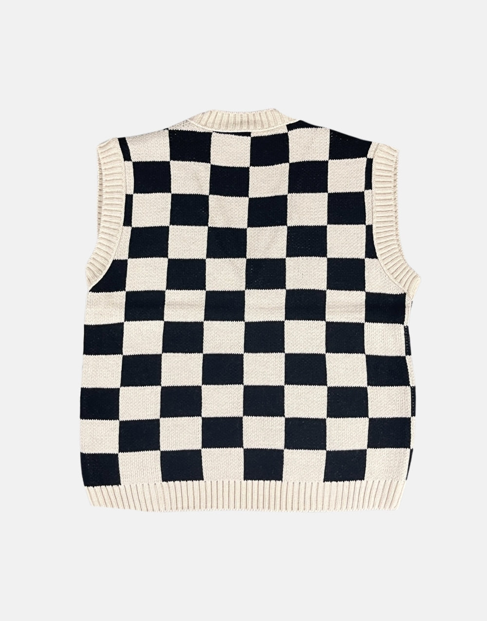 Women's Square Patterned V Neck Sweater - STREETMODE™