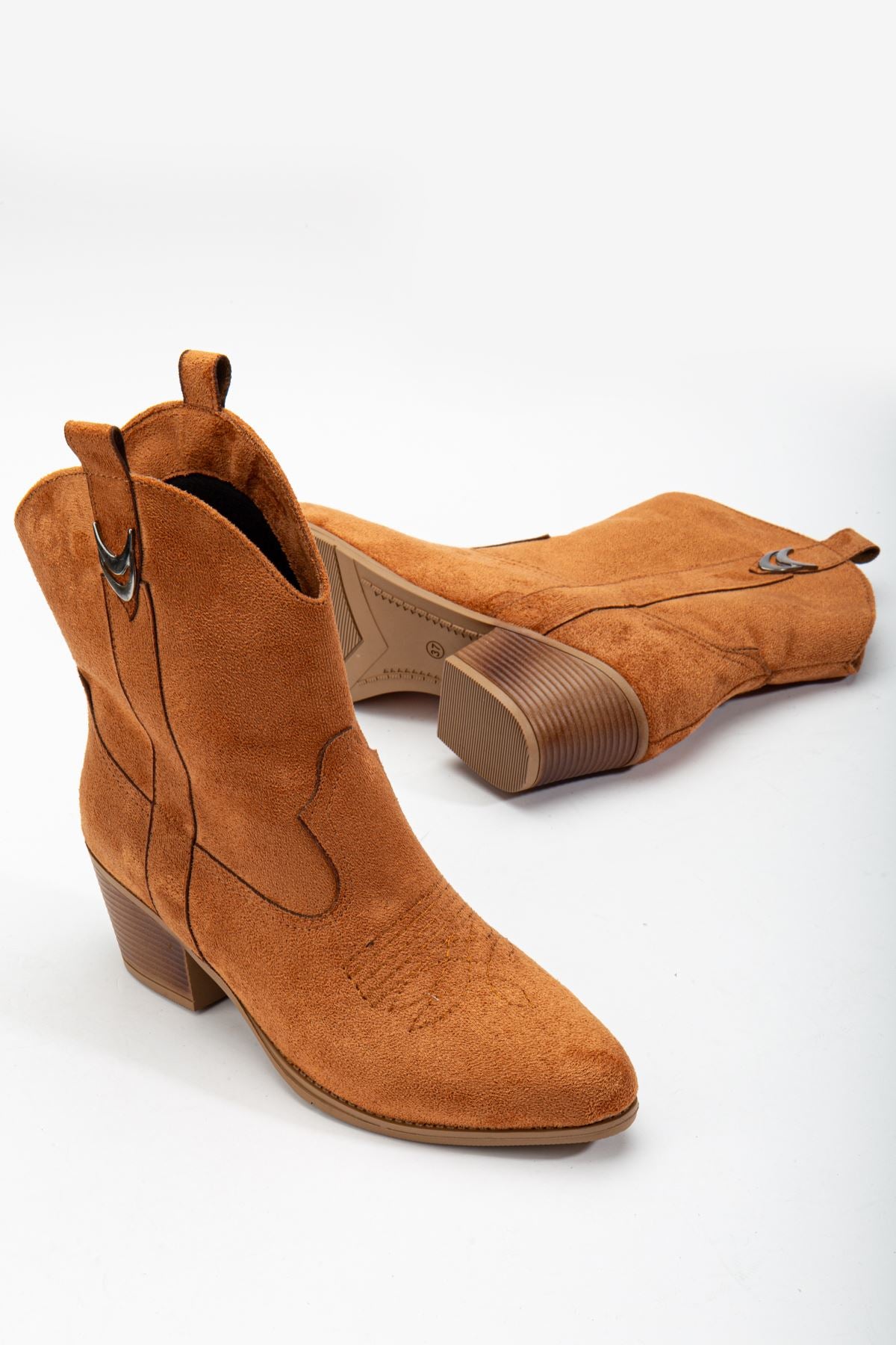 Women's Tan Suede Tassel Pointed Toe Western Cowboy Boots - STREETMODE™