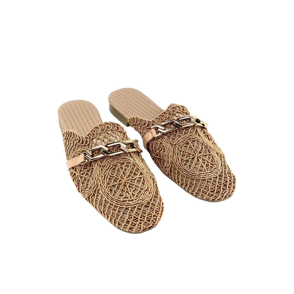Women's Term Nut Stone Detailed Knitwear slippers 1cm - STREETMODE™