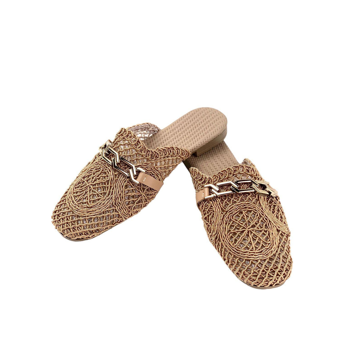 Women's Term Nut Stone Detailed Knitwear slippers 1cm - STREETMODE™