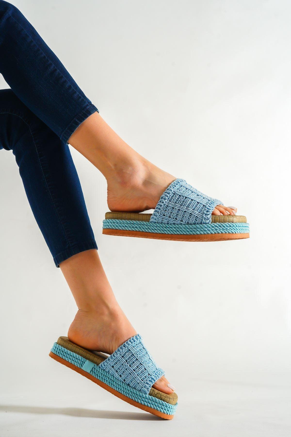 Women's Tokyo Baby Blue Slippers - STREETMODE™