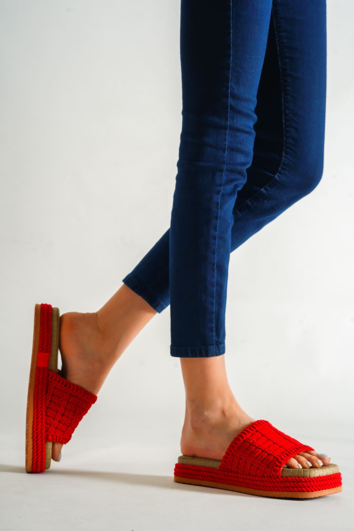 Women's Tokyo Red Knitted Slippers - STREETMODE™