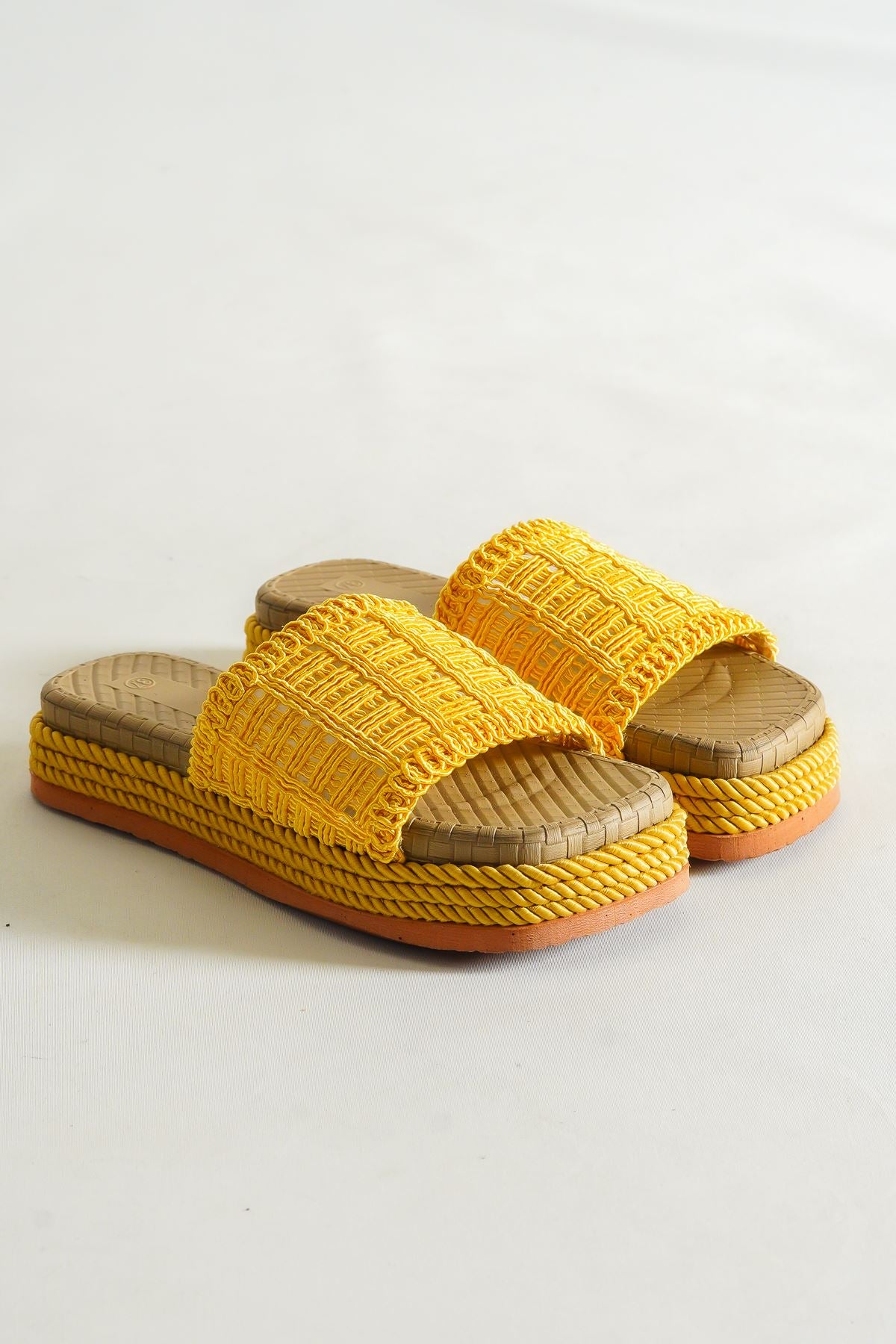 Women's Tokyo Yellow Knitted Slippers - STREETMODE™