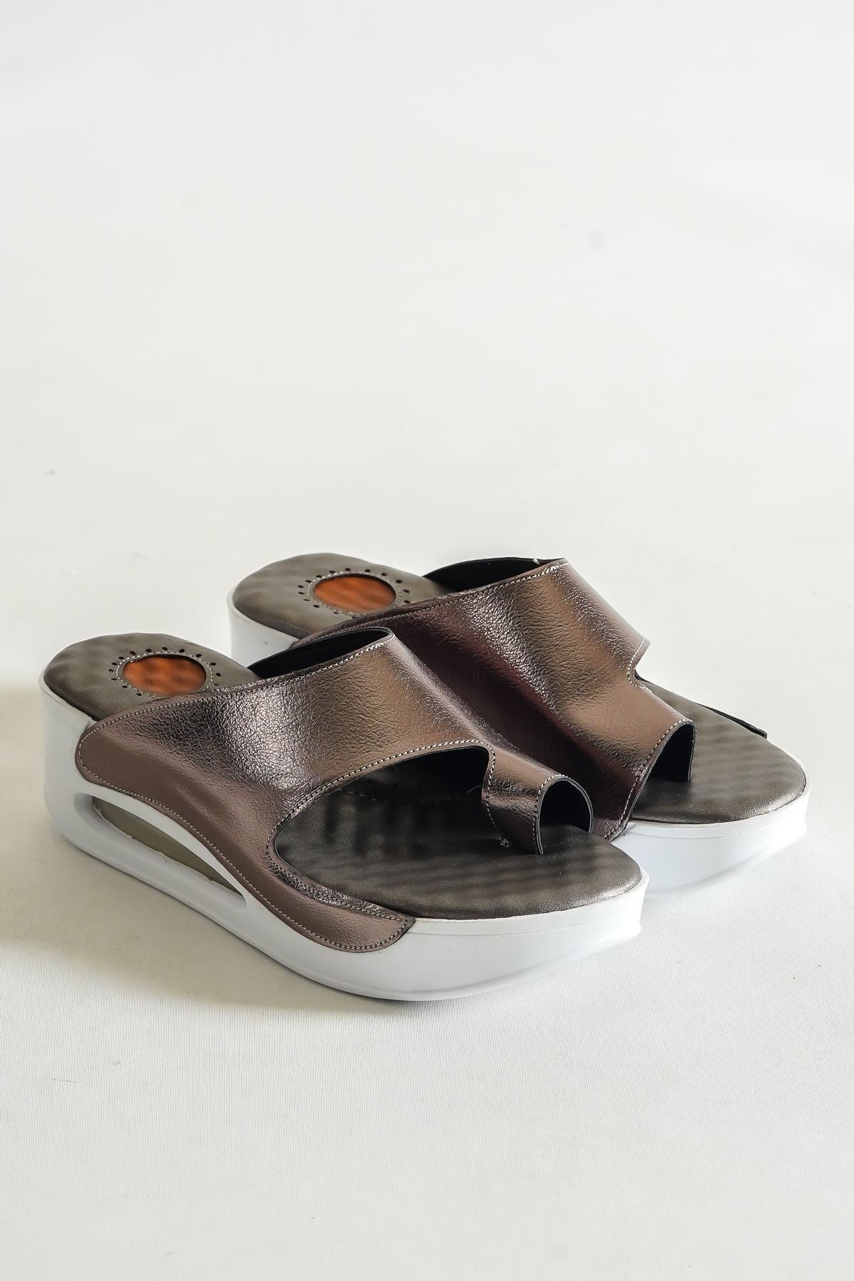 Women's Tools 100% Genuine Platinum Leather Slippers - STREETMODE™