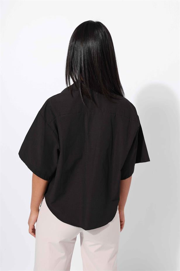 Women's Two Pocket Shirt Black - STREETMODE™