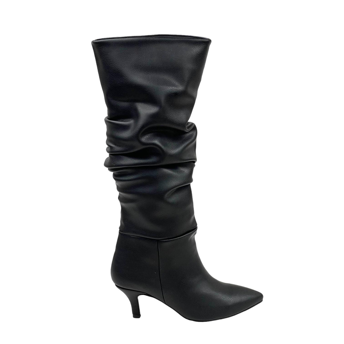 Women's Verny Black Knee High Boots Cowboy Boots Almond Heel Short Heel - STREETMODE™