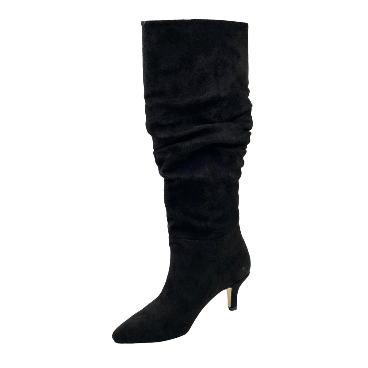 Women's Verny Black Suede Gusseted Almond Heel Boots - STREETMODE™