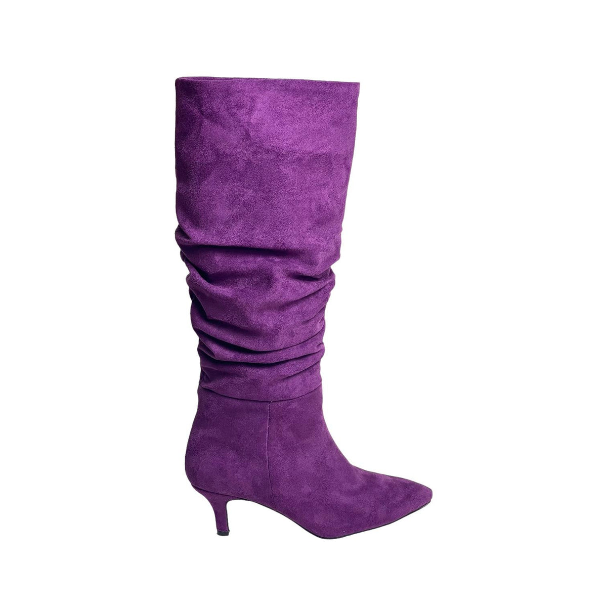 Women's Verny Purple Suede Gusseted Almond Heel Boots - STREETMODE™