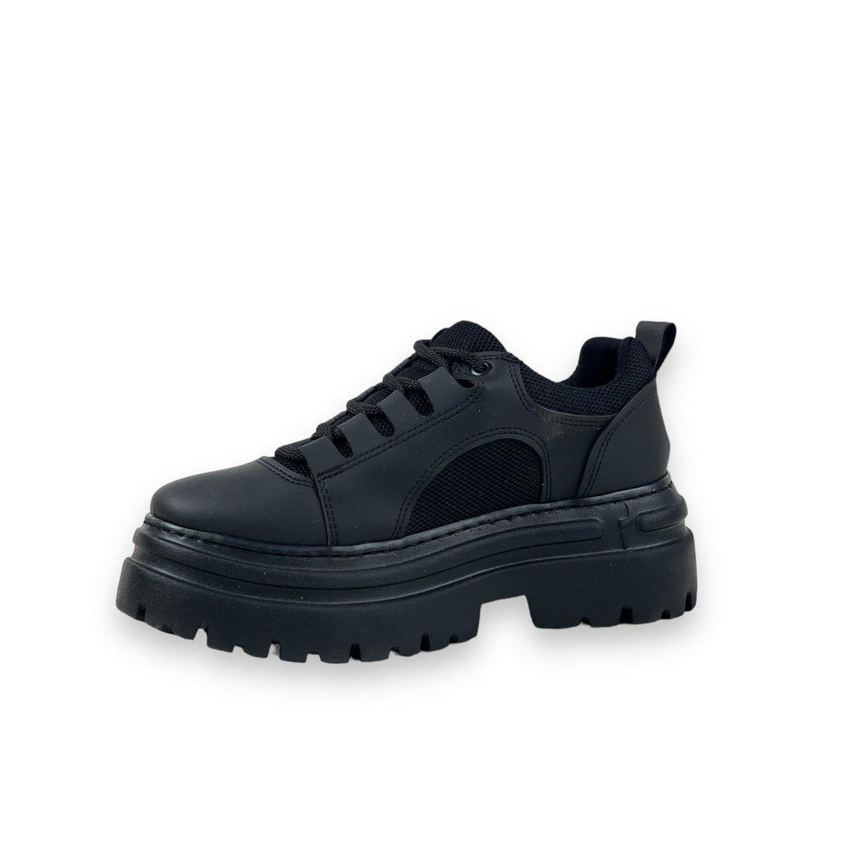 Women's Zalt Black Matte Comfort Sole Mesh Summer Daily Walking Sports Sneaker 6 CM - STREETMODE™