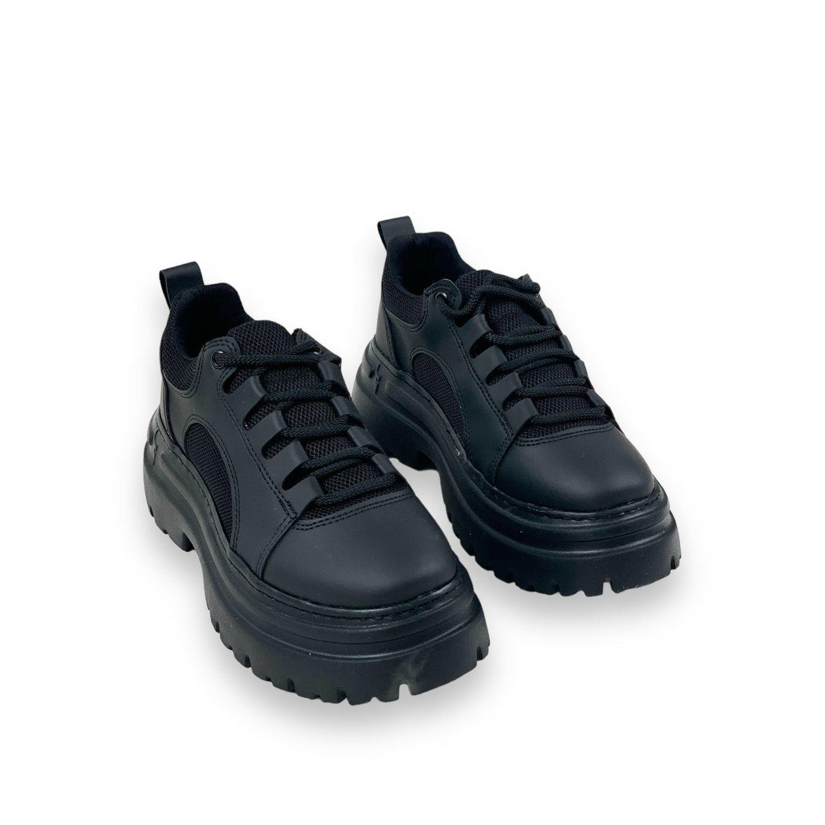 Women's Zalt Black Matte Comfort Sole Mesh Summer Daily Walking Sports Sneaker 6 CM - STREETMODE™