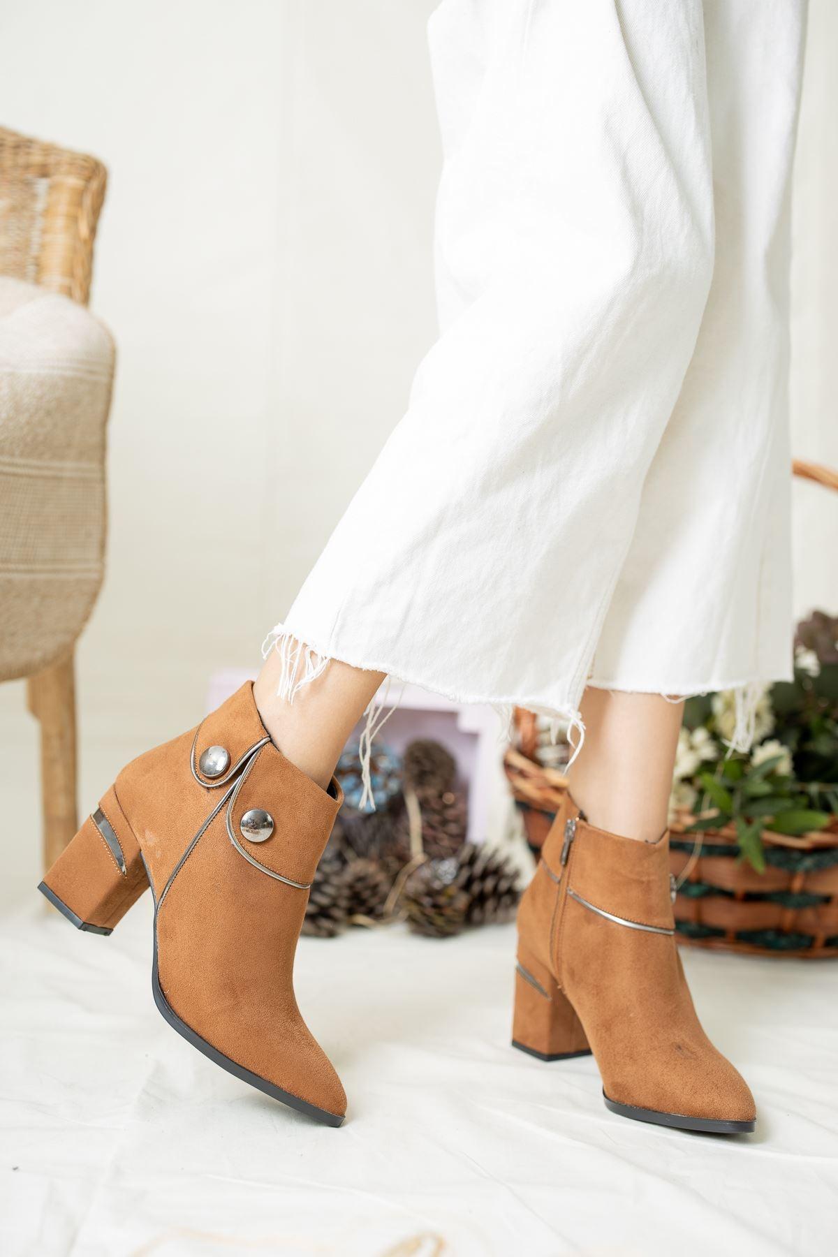 Women Suede Boots Brown - STREETMODE™