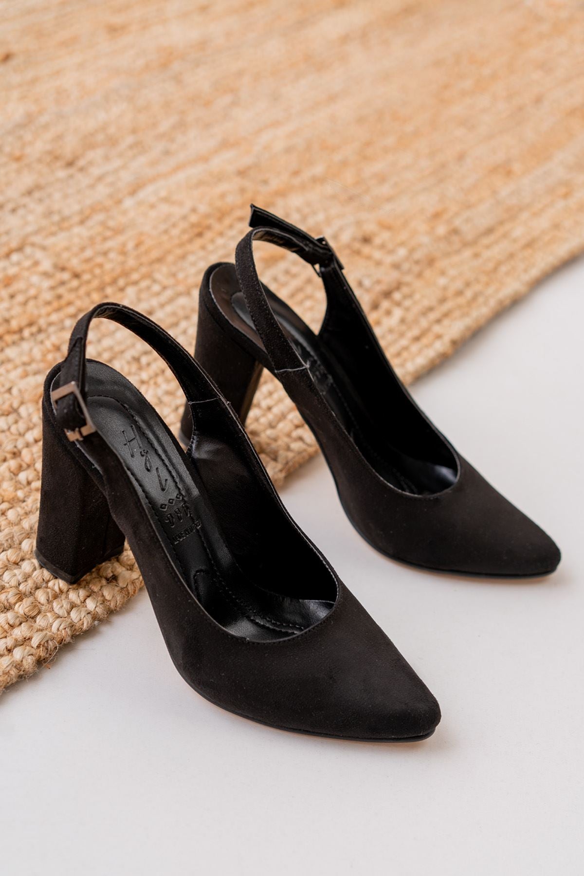 women Vera Black Suede High Heels Women's Shoes shoes - STREETMODE™